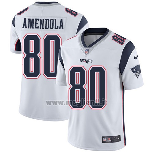 Maglia NFL Limited Bambino New England Patriots 80 Danny Amendola Bianco Stitched Vapor Untouchable